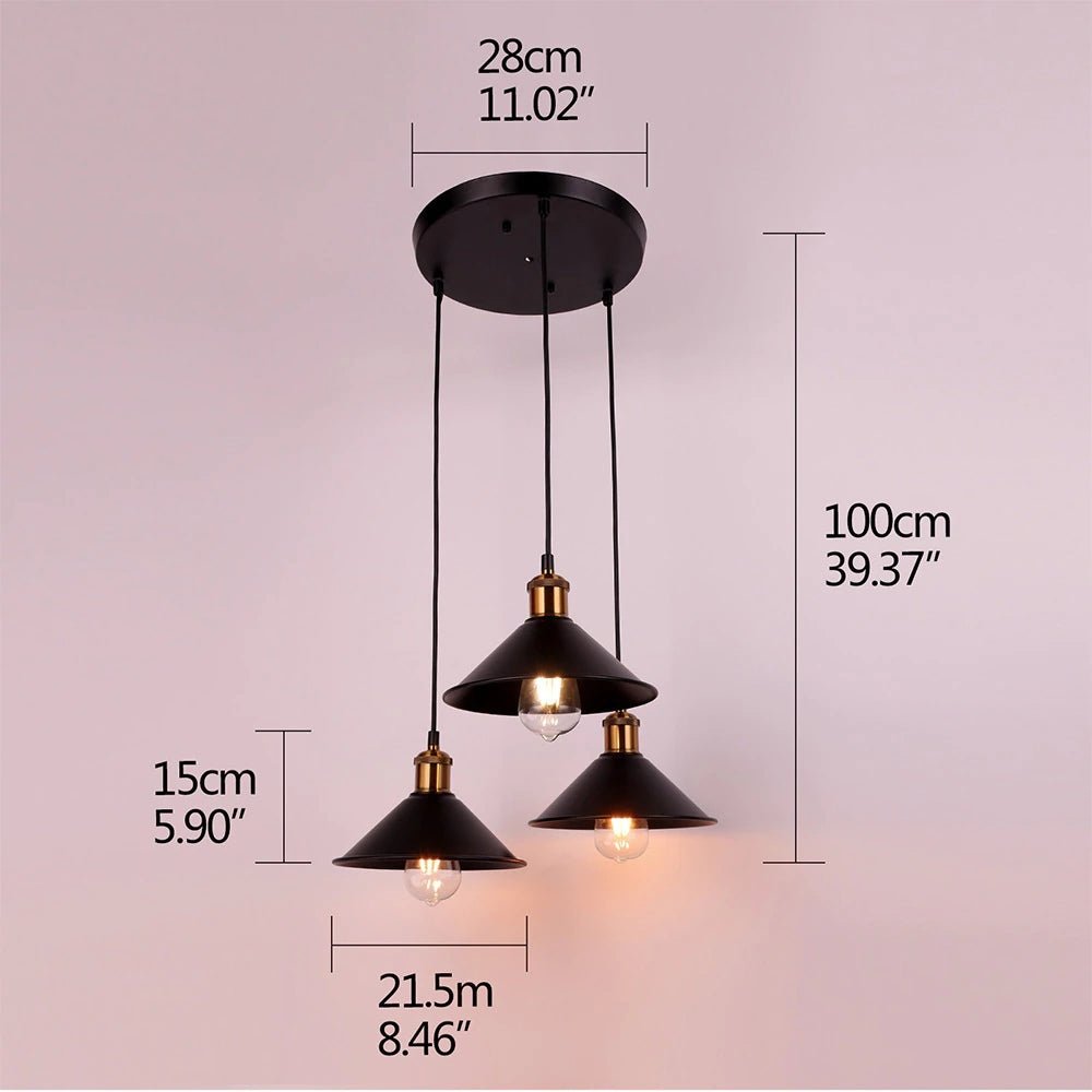 MIRODEMI® Industrial Retro Iron Pendant Light for Modern Interiors
