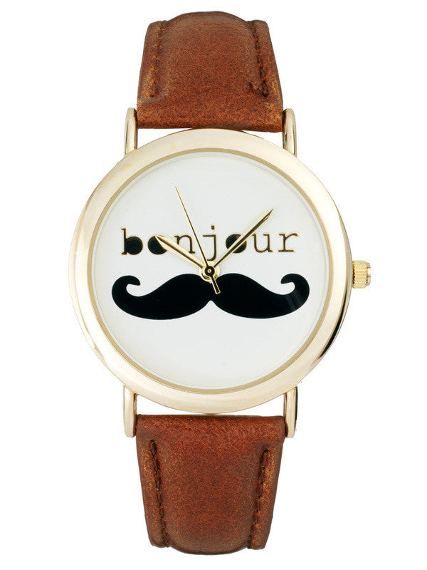 English Gentleman Mustache Watch - Retro Style