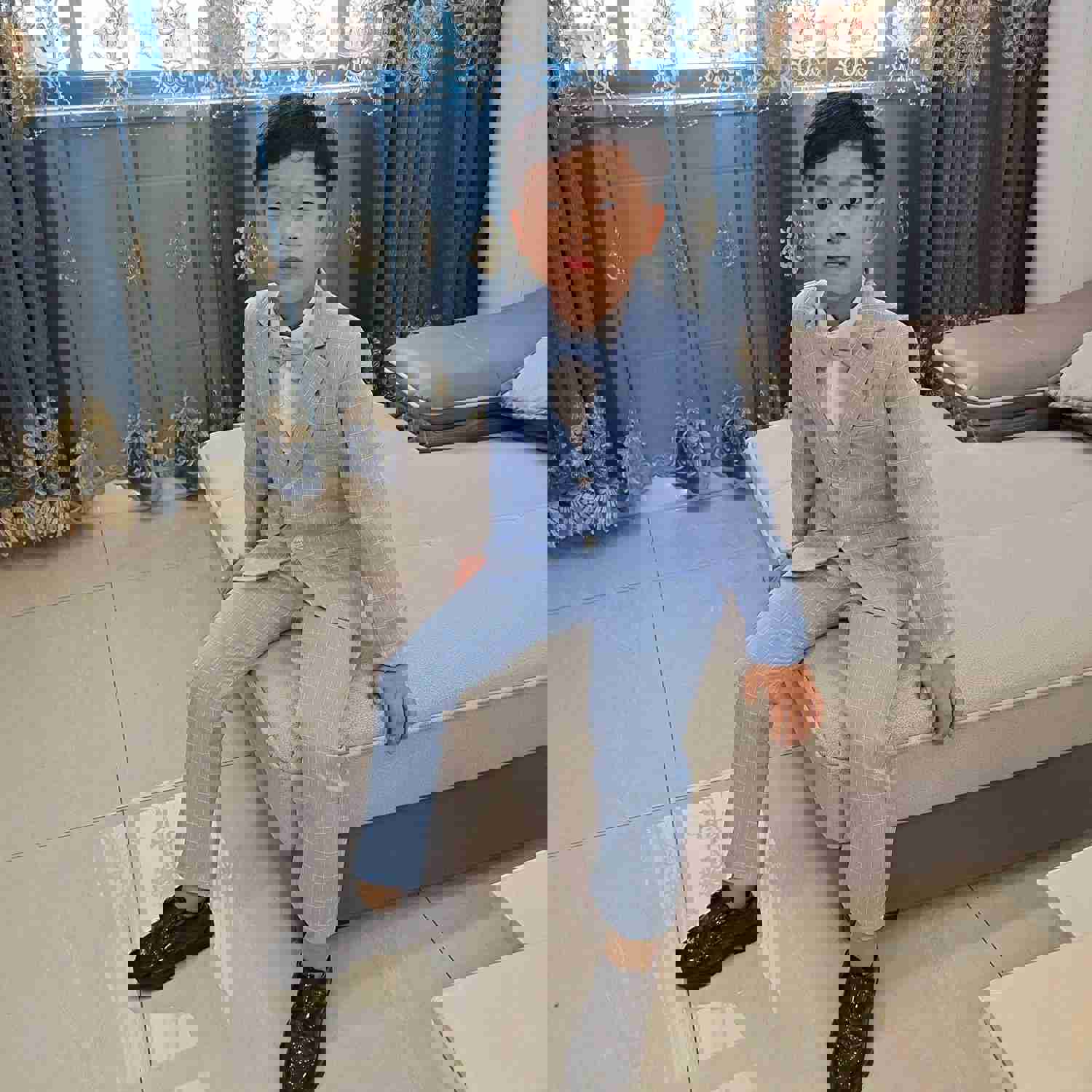 Boys Formal Birthday Suits Weddings Blazer Pants 2Pcs Set Kids Gentleman Clothing Sets