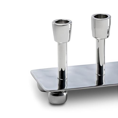 Muriel Flower Menorah by Mary Jurek Design - Elegant Hand-Hammered Stainless Steel