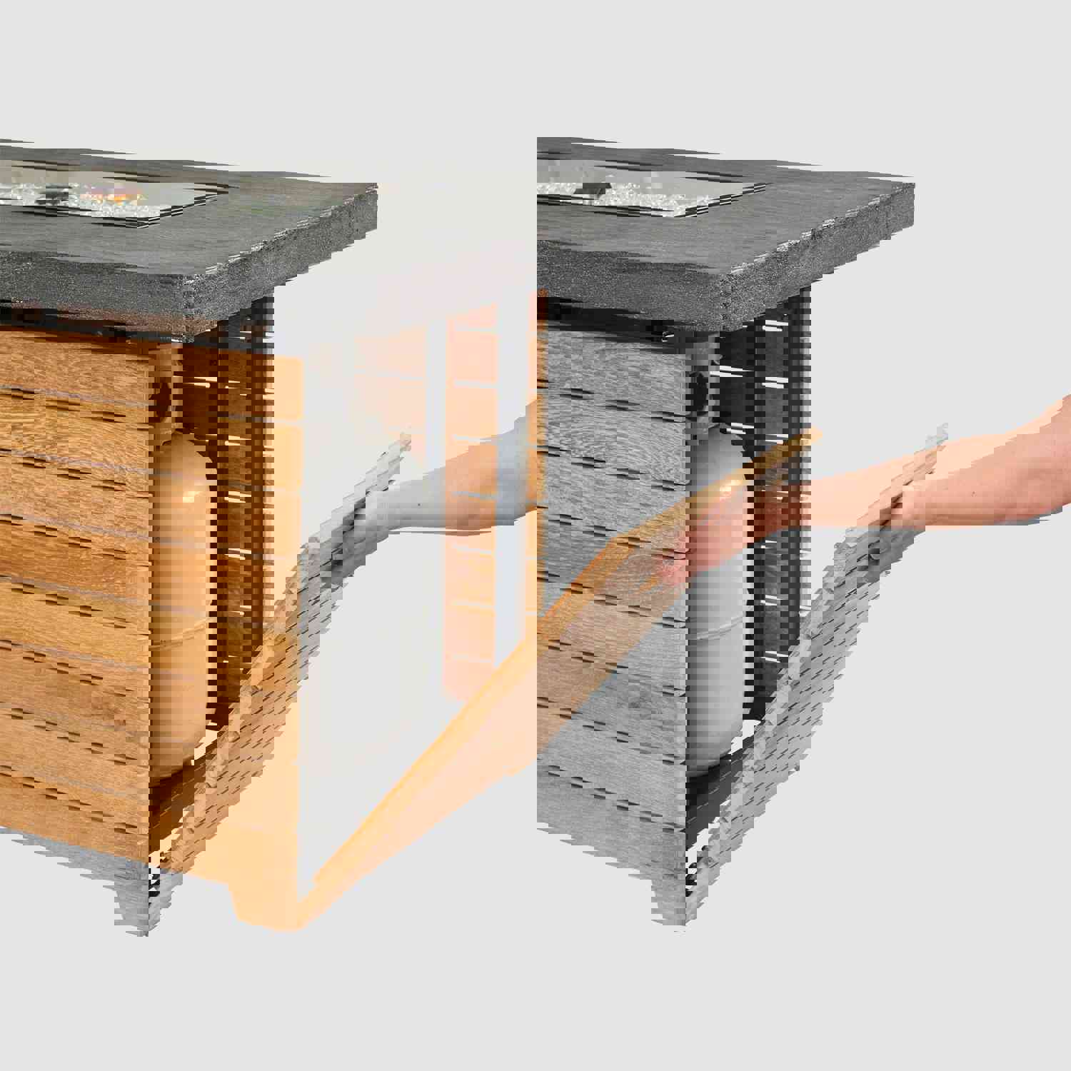 Darien Rectangular Gas Fire Pit Table