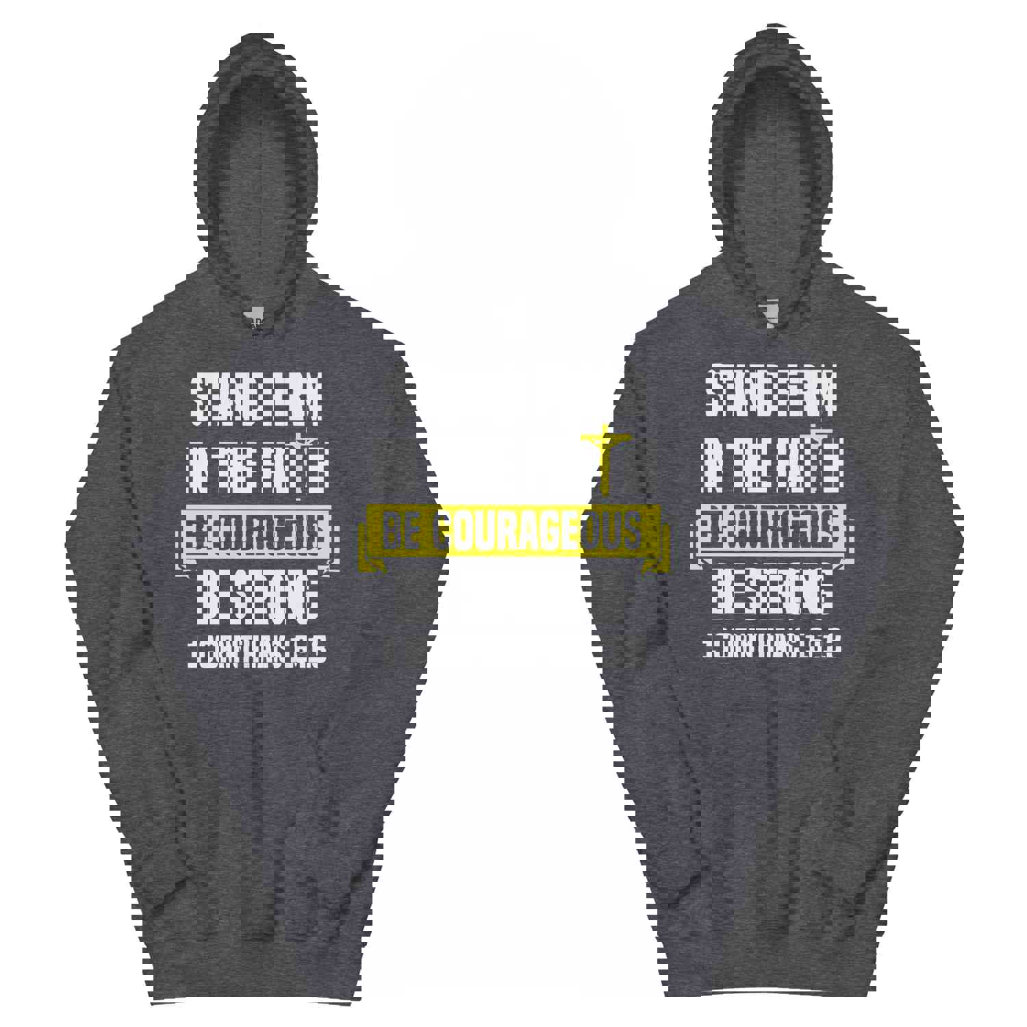 F&H Christian Stand Firm In The Faith Mens Hoodie