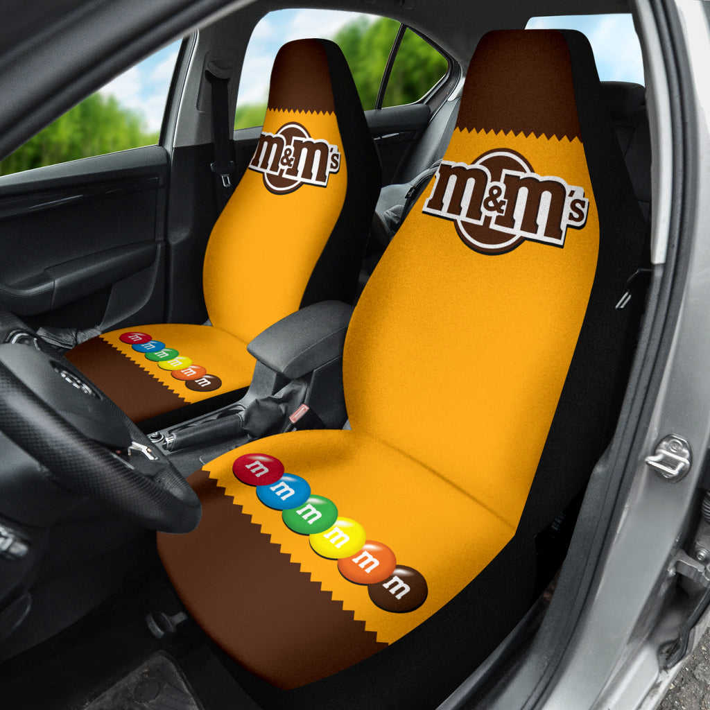 M&M Chocolate Logo Car Seat Covers - Premium Car Interior Accessories