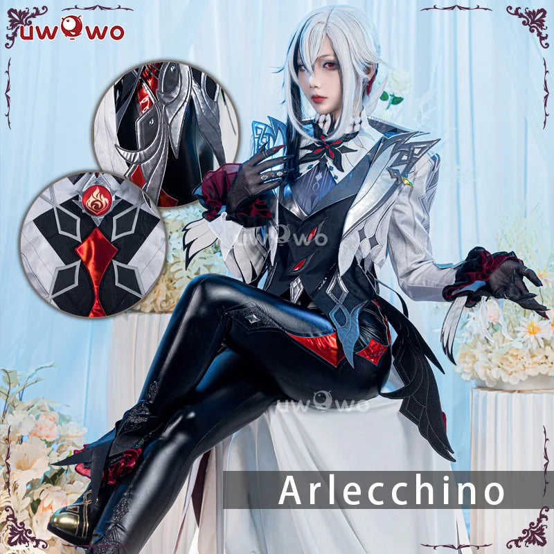PRE-SALE UWOWO Exclusive Genshin Impact Arlecchino Cosplay Costume Game Outfit Halloween Costumes