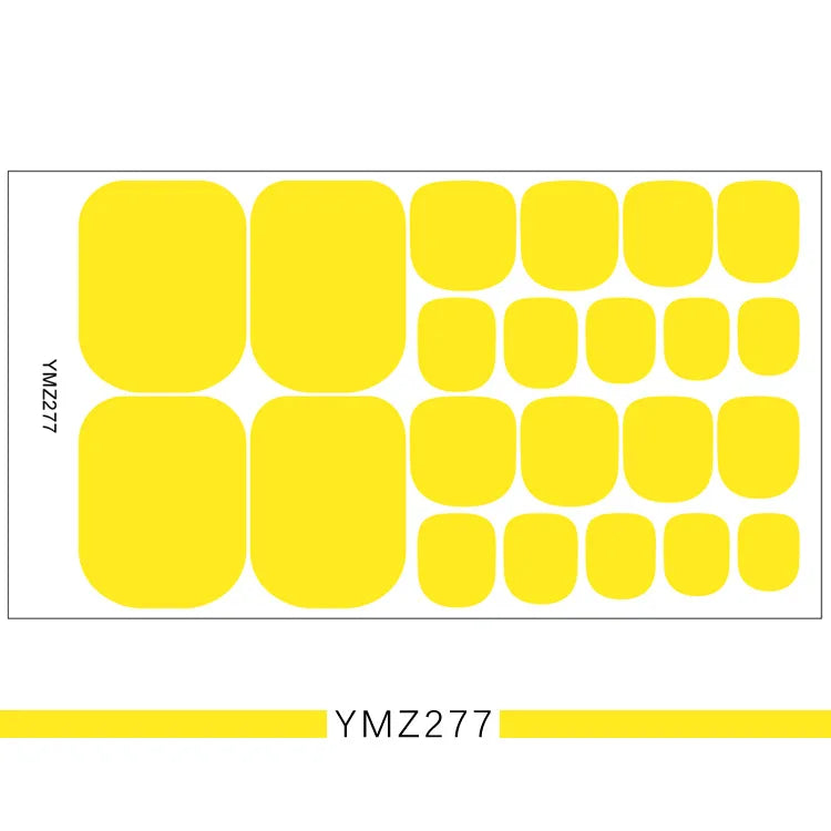 Baking Free European and American Solid Color Toenail Stickers - Waterproof Fashion Nail Decals