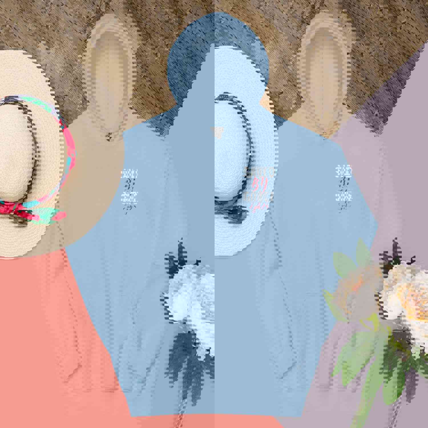 Christian Saved by Grace Two Sided Hoodie