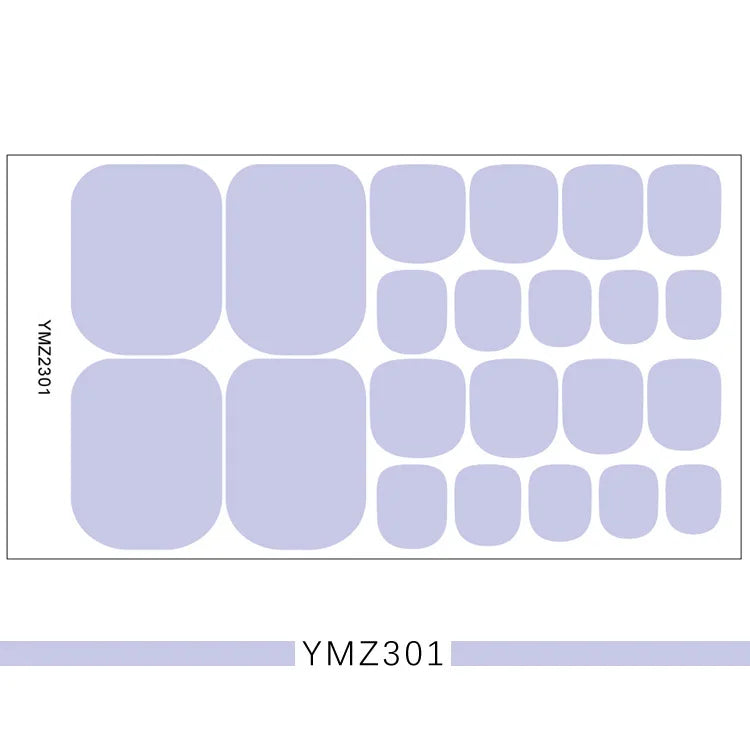 Baking Free European and American Solid Color Toenail Stickers - Waterproof Fashion Nail Decals