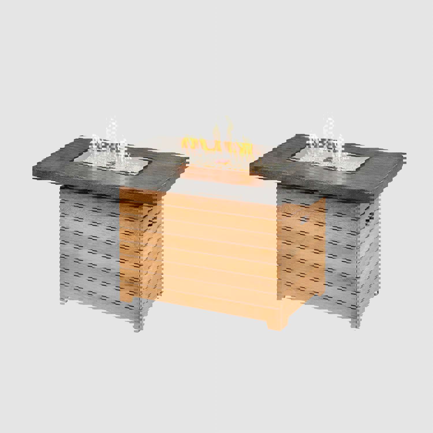 Darien Rectangular Gas Fire Pit Table