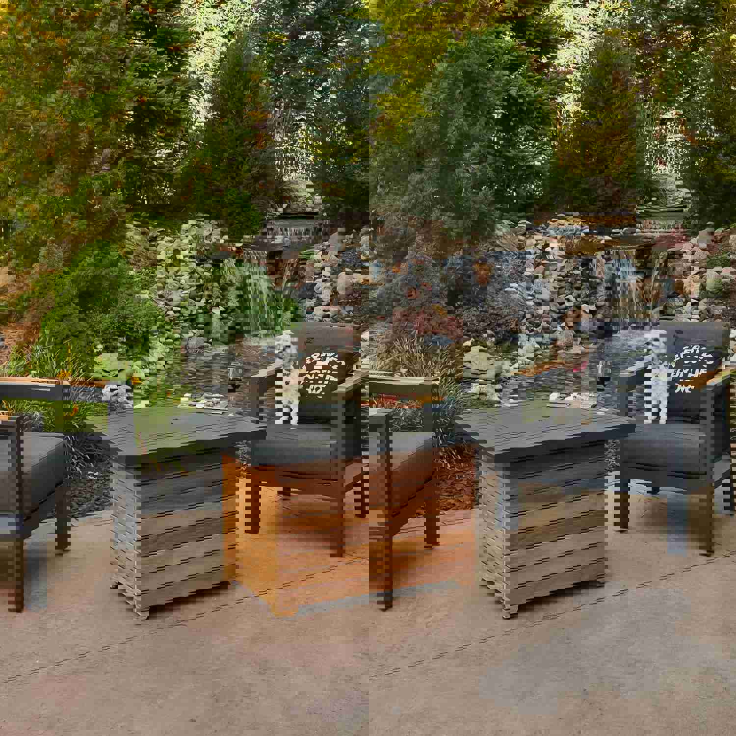 Darien Rectangular Gas Fire Pit Table