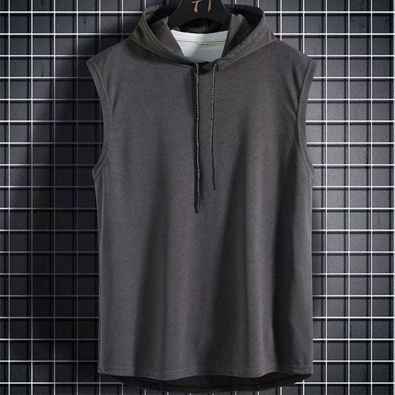 Men's Sleeveless Hoodie Sweatshirt - Hip-Hop Style Slim Fit