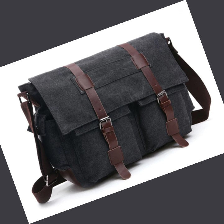 Stylish Large Capacity Canvas Messenger Bag for Travel