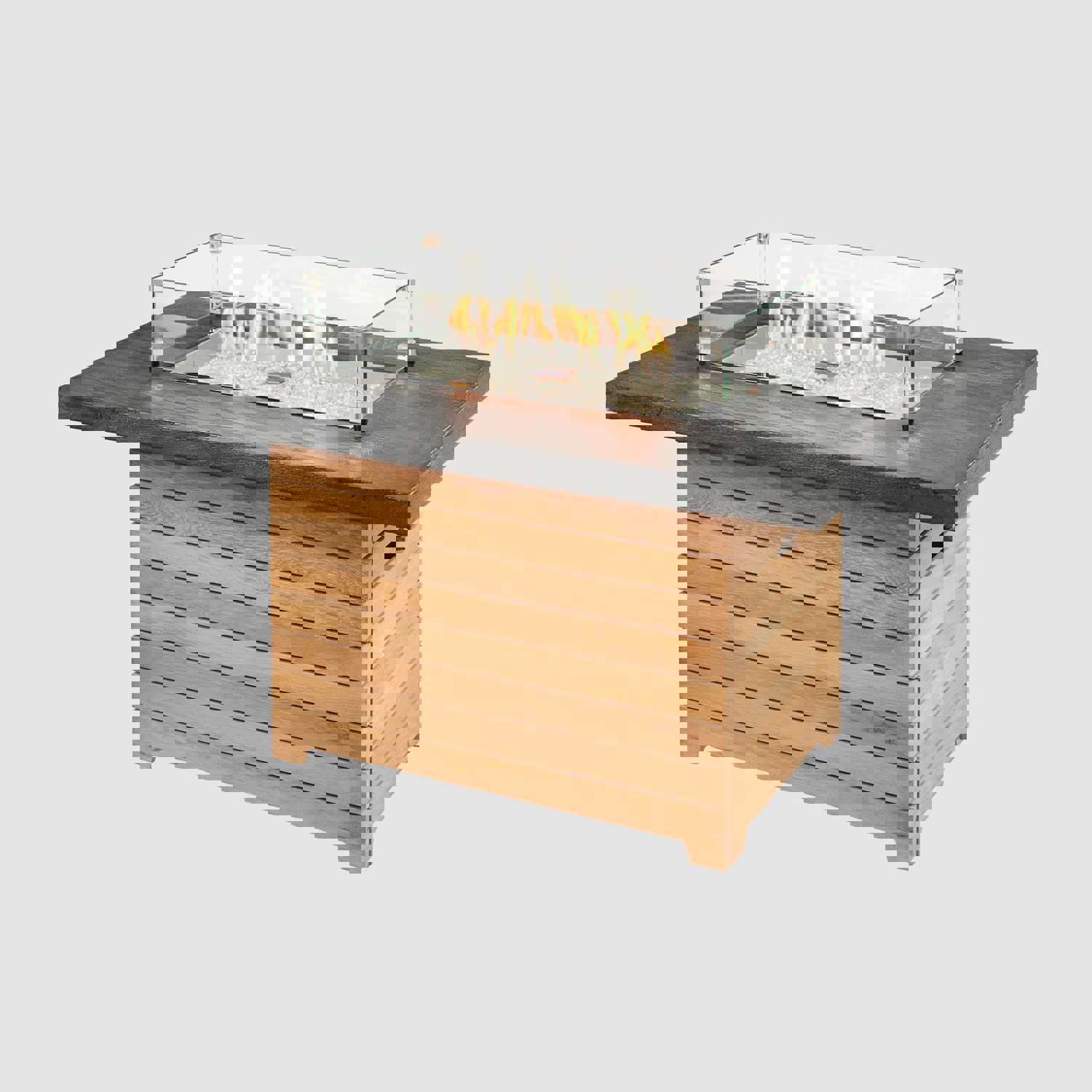 Darien Rectangular Gas Fire Pit Table