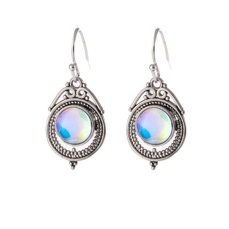 Silver Moonstone Earrings - Elegant Dangle Jewelry Gift for Women