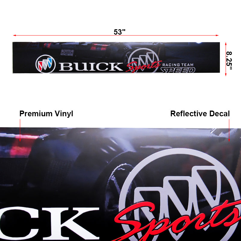53 x 8 BUICK Front Window Windshield Black Vinyl Banner Decal Sticker