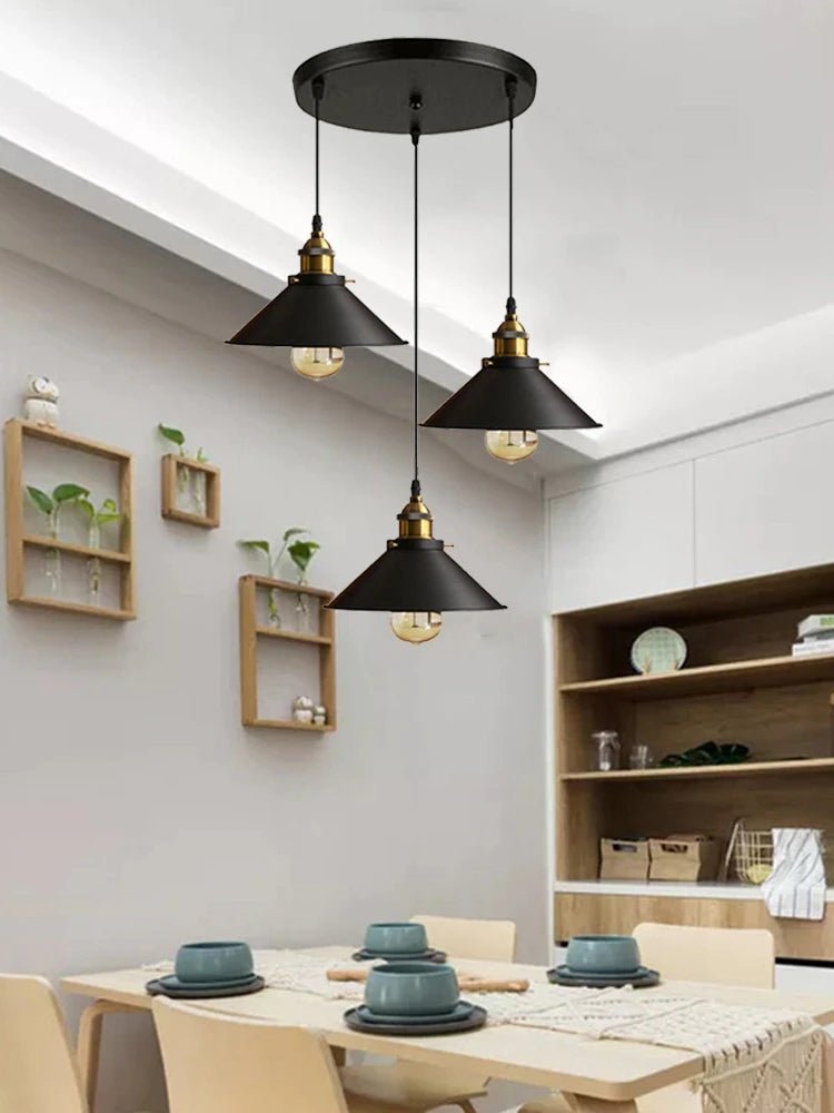 MIRODEMI® Industrial Retro Iron Pendant Light for Modern Interiors