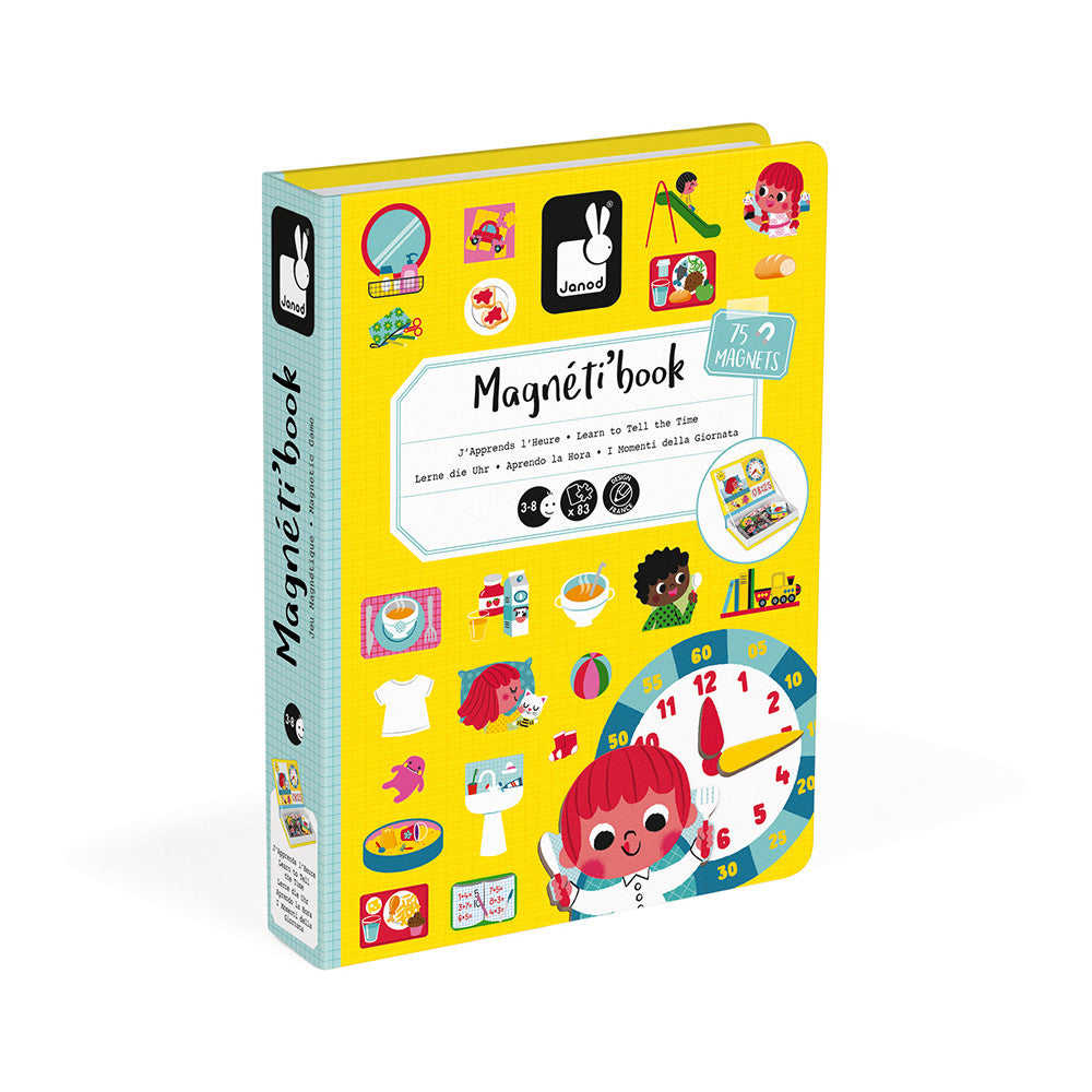 MAGNÉTIBOOK I LEARN THE TIME - Educational Magnetic Game with 75 Magnets