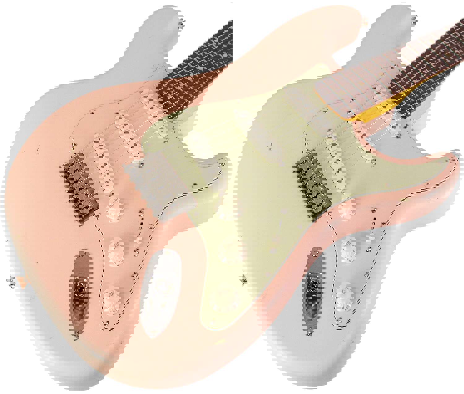 Nash S-63 Guitar, Shell Pink, Hard Tail, Light Aging - Vintage Strat Model