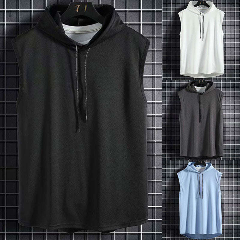Men's Sleeveless Hoodie Sweatshirt - Hip-Hop Style Slim Fit