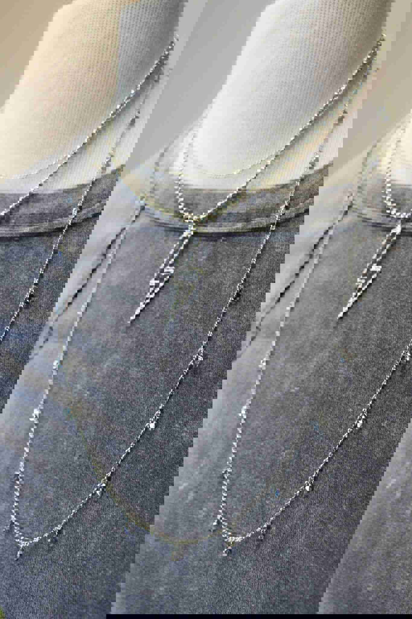 Blazin Roxx Lightning Bolt Silver Earring & Necklace Set