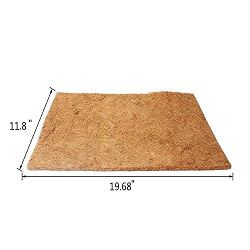 Hamiledyi Natural Coconut Fiber Reptile Carpet Mat - 2 Sheets for Terrarium Liner, Pet Bedding