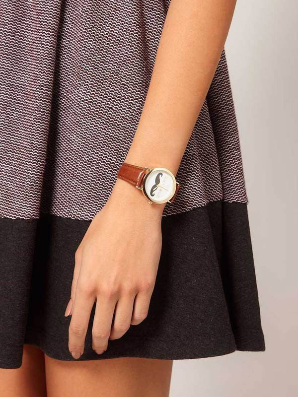 English Gentleman Mustache Watch - Retro Style