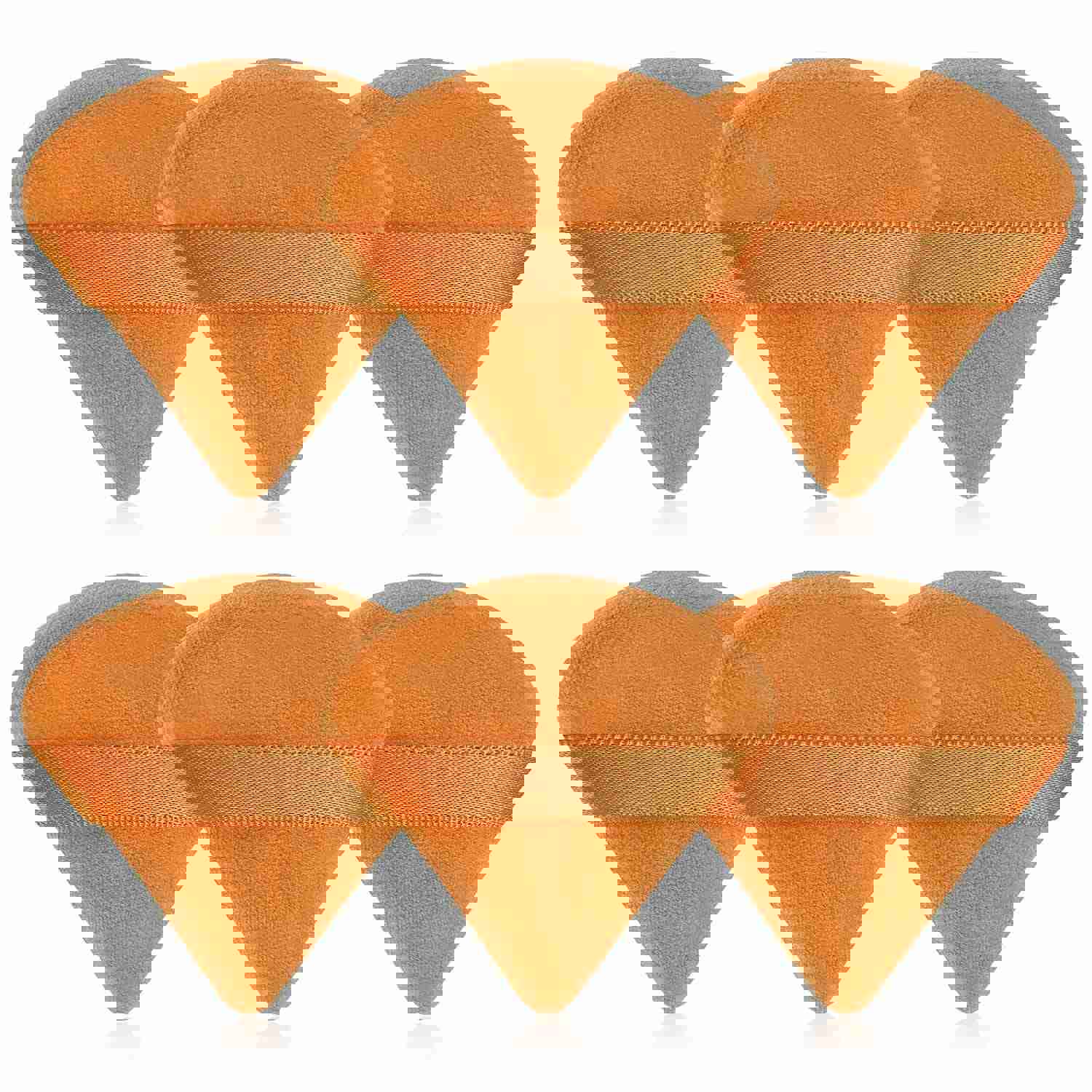 6 Pieces Soft Triangle Powder Puff for Makeup - Velour Cosmetic Sponge for Contouring and Under Eyes