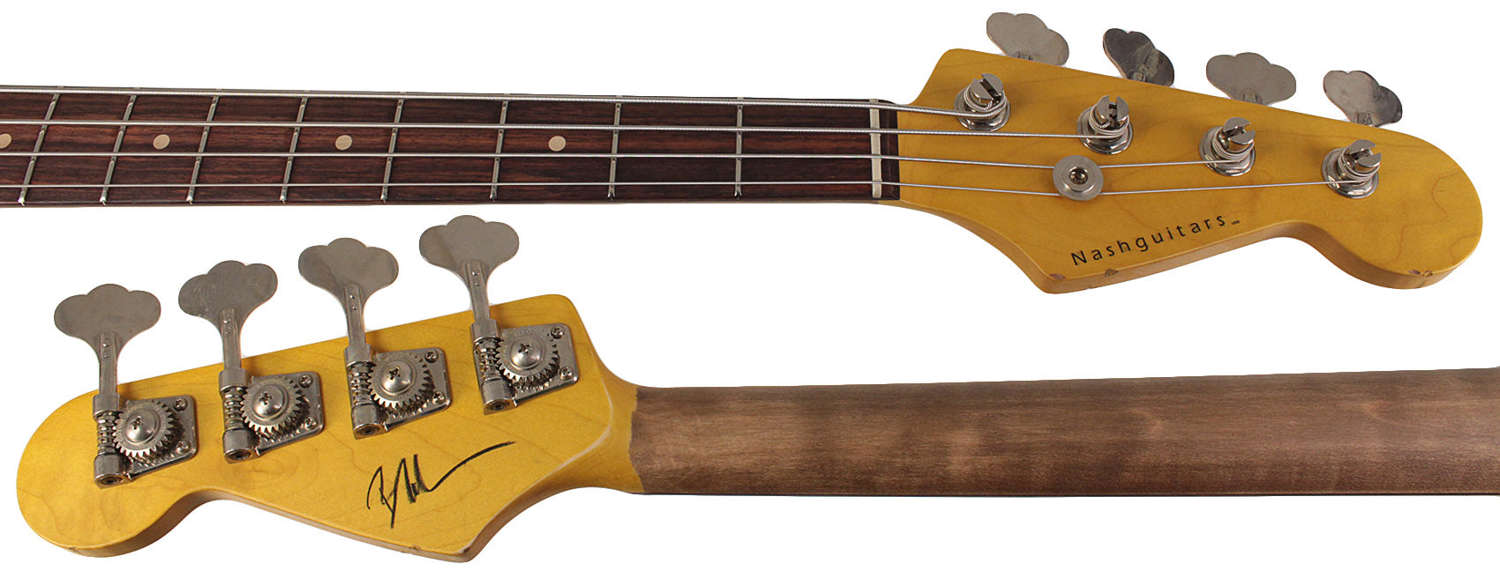 Nash PB-63 Bass Guitar, Surf Green, Light Aging