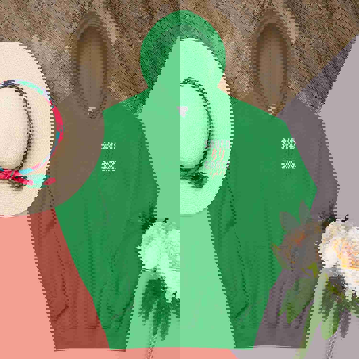 Christian Saved by Grace Two Sided Hoodie