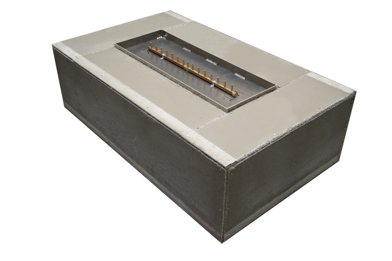 Warming Trends Rectangle Fire Pit / Ready to Finish Kit (Linear Burner)