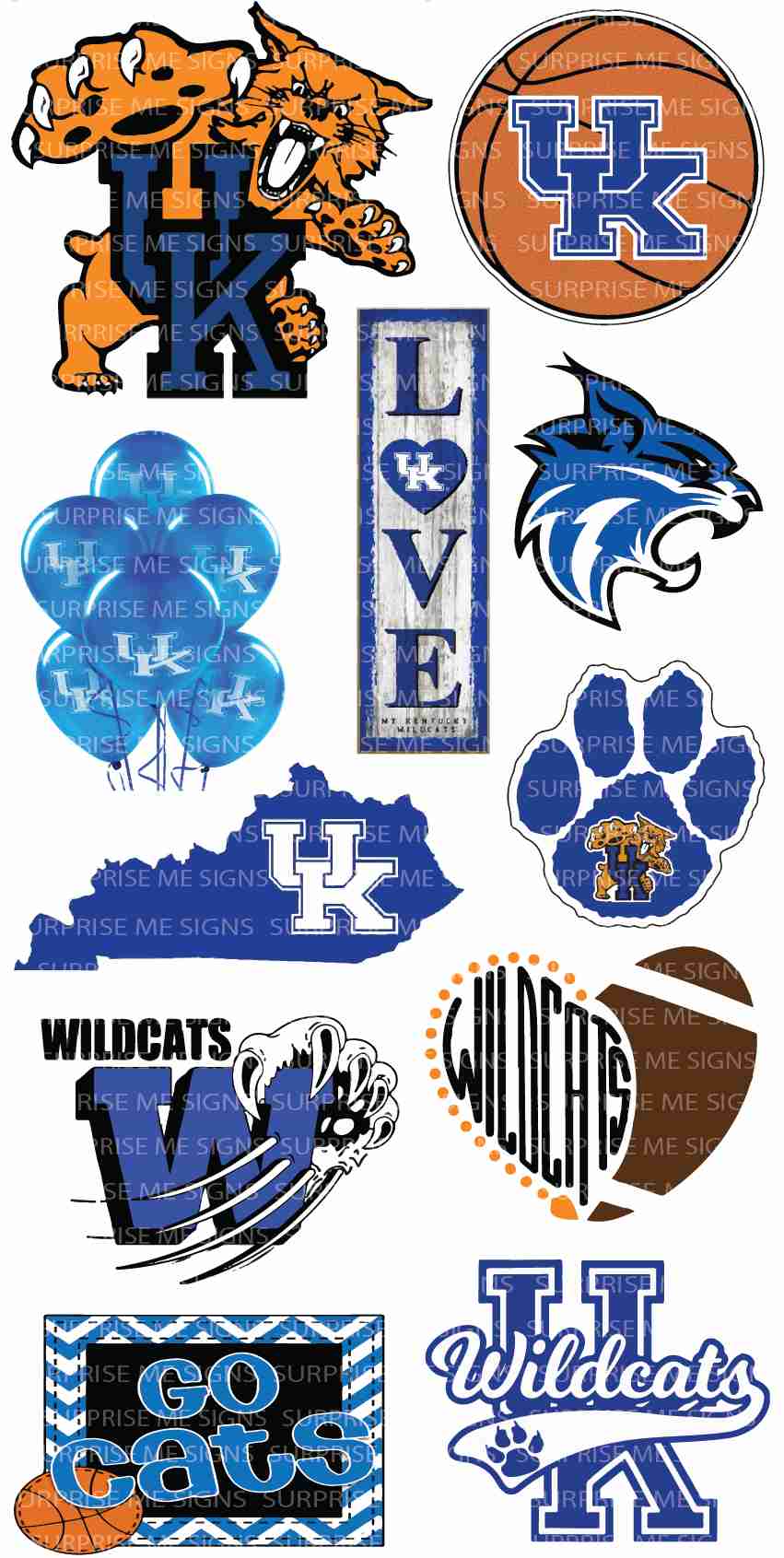University of Kentucky Wildcats Yard Card
