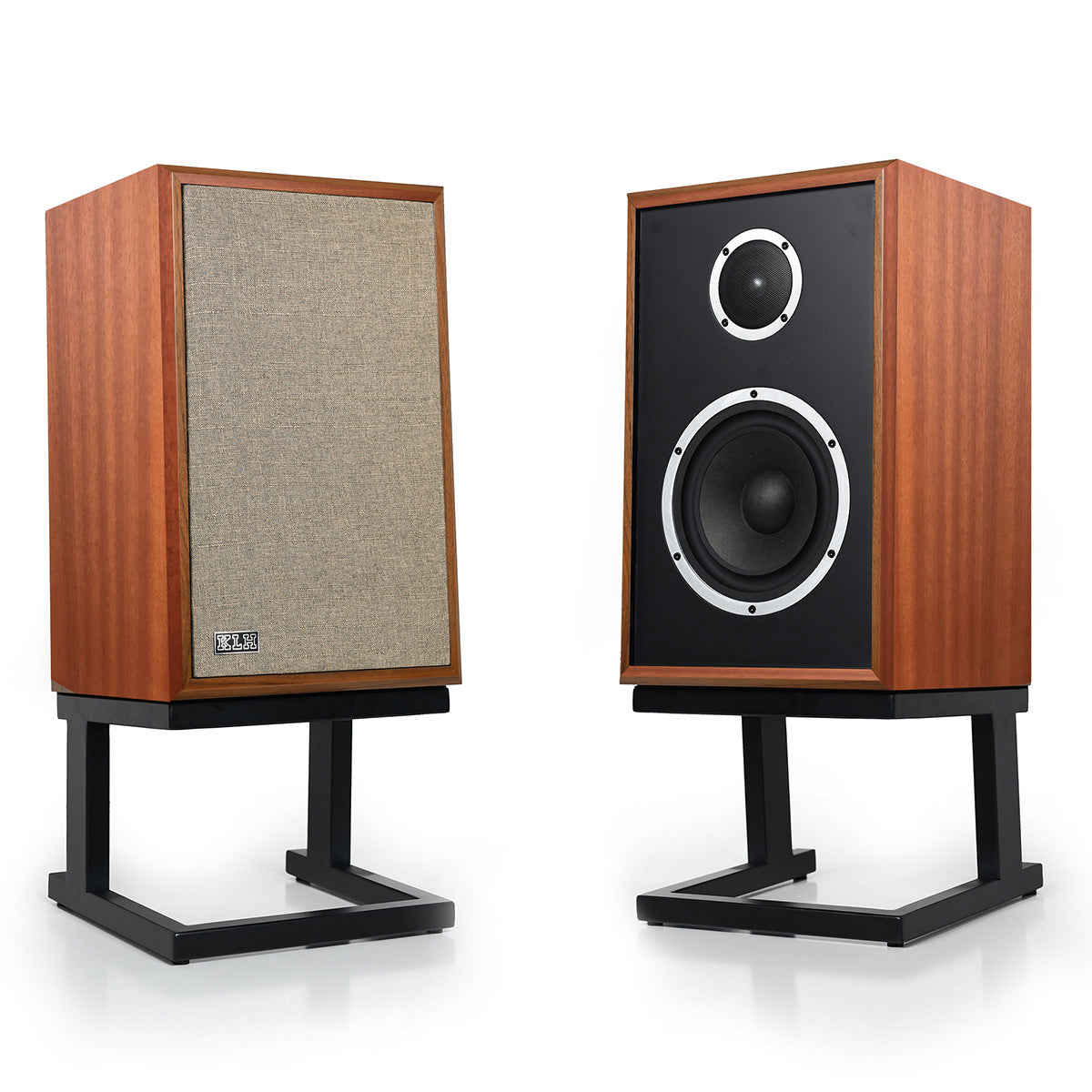 KLH Model Three 2-way 8-inch Acoustic Suspension Bookshelf Speaker - Pair (West African Mahogany)