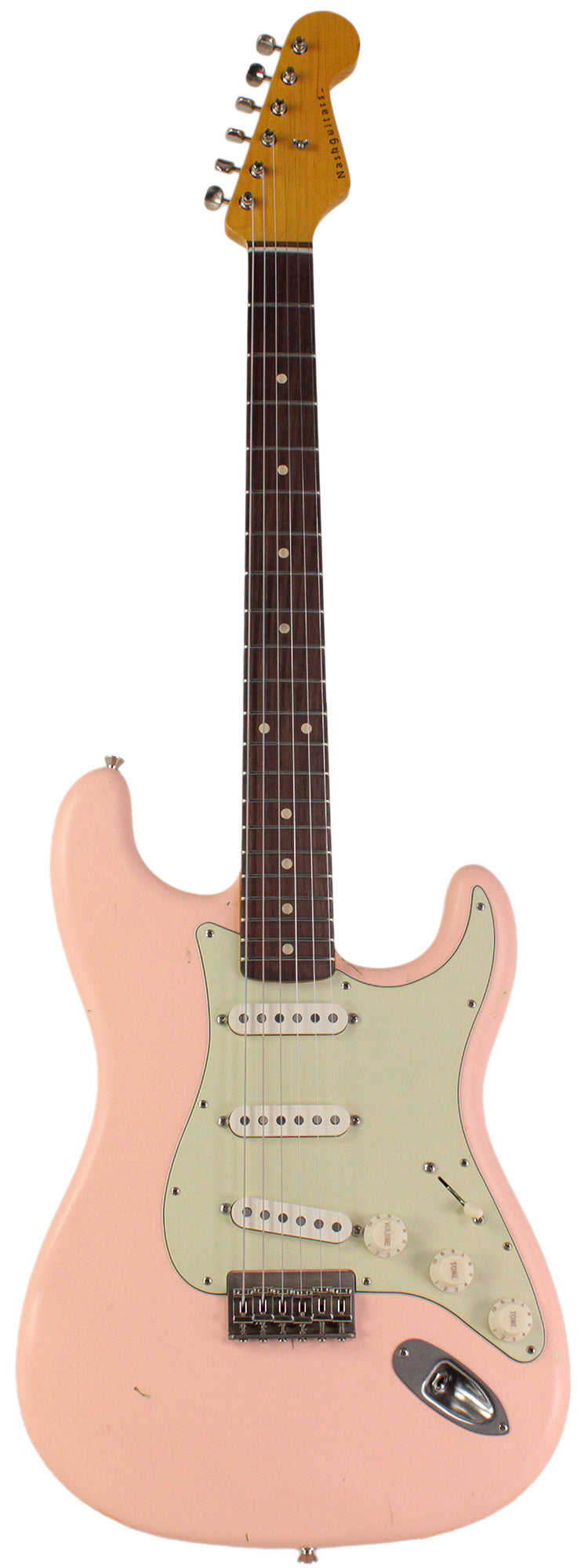 Nash S-63 Guitar, Shell Pink, Hard Tail, Light Aging - Vintage Strat Model