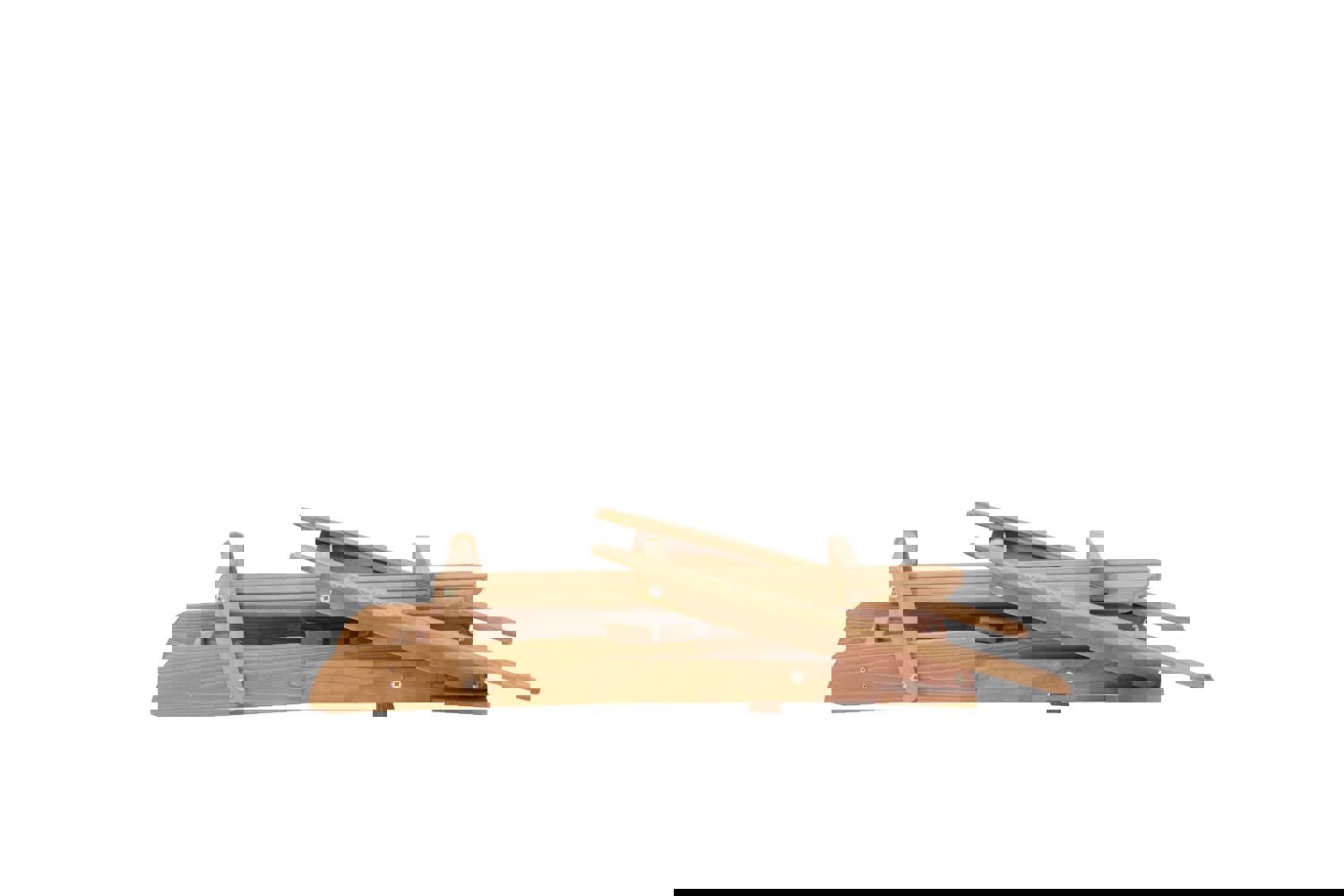 Wooden Outdoor Folding Adirondack Chair Set of 2