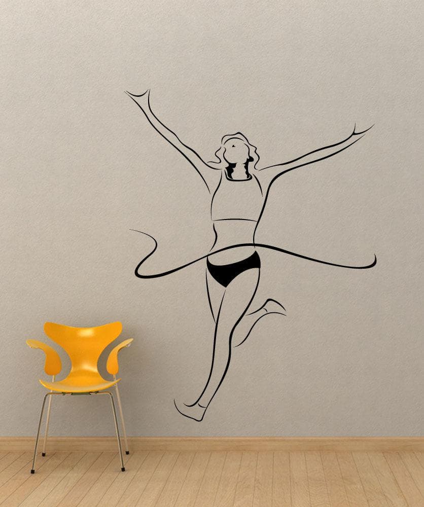 Vinyl Wall Decal Sticker Finish Line #1205 - Removable & Easy to Apply