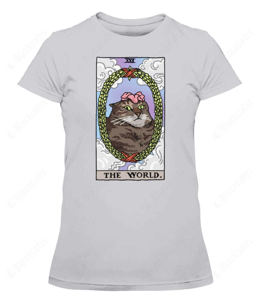 The World Tarot Flower Cat Graphic Unisex T-Shirt