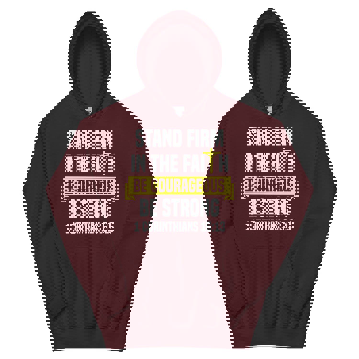 F&H Christian Stand Firm In The Faith Mens Hoodie