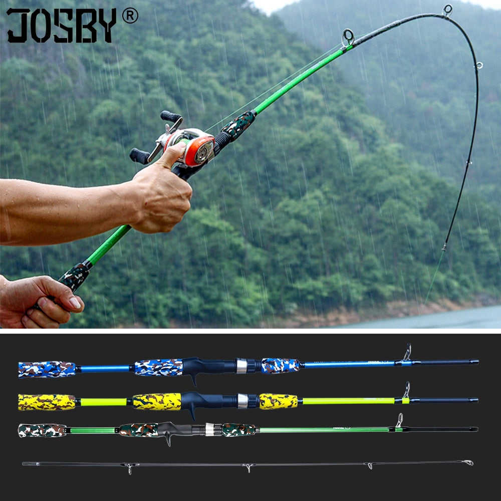 JOSBY Carbon Lure Fishing Rod - Ultralight Mini Travel Surf 1.8M