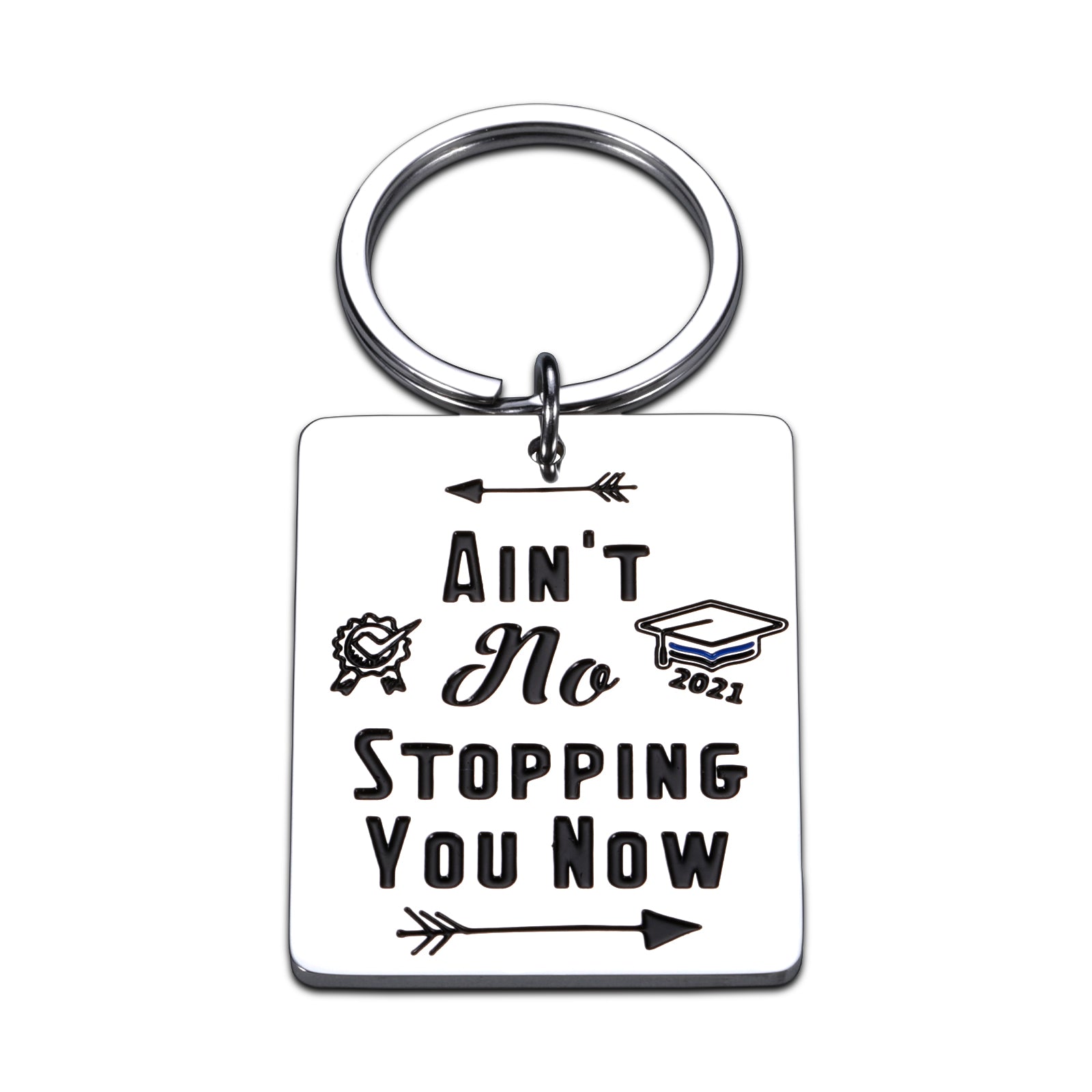 Inspirational 2021 Graduation Keychain for Women and Men