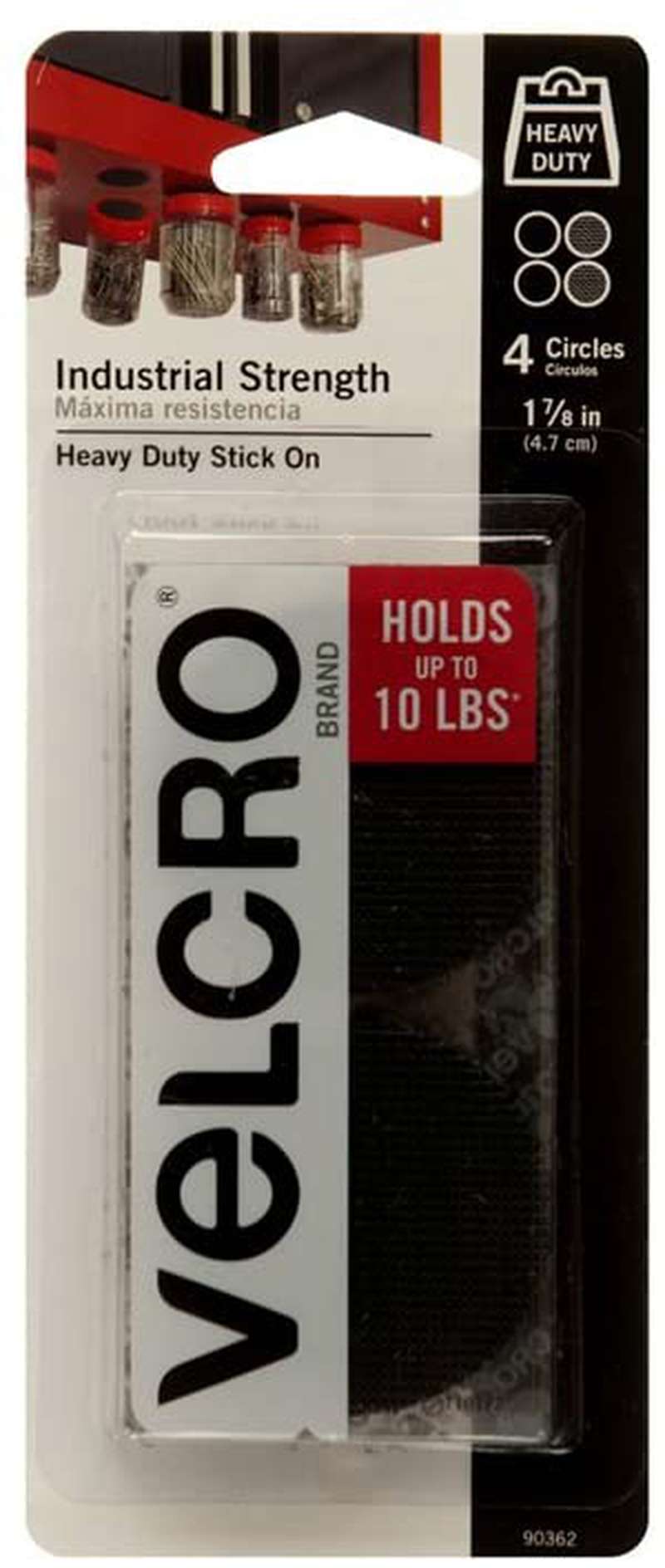 VELCRO Brand Industrial Fasteners Stick-On Adhesive | Heavy Duty Strength for Indoor & Outdoor Use
