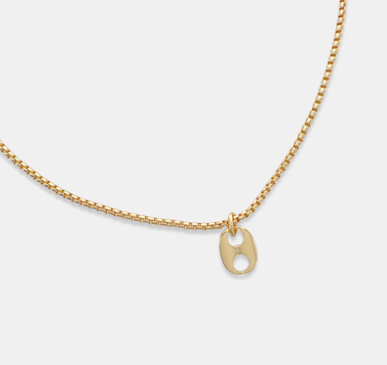 Carly Necklace - Cable Chain with Mariner Link