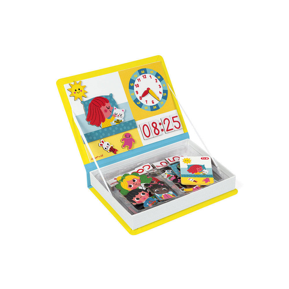 MAGNÉTIBOOK I LEARN THE TIME - Educational Magnetic Game with 75 Magnets