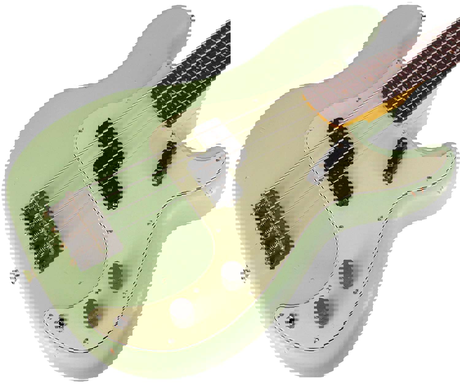 Nash PB-63 Bass Guitar, Surf Green, Light Aging