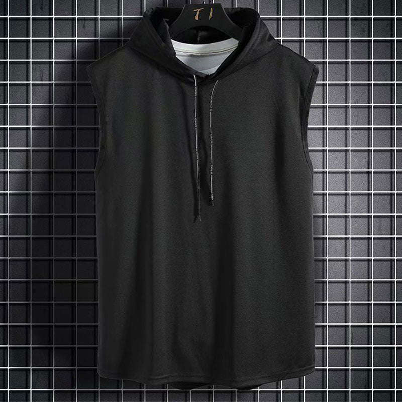Men's Sleeveless Hoodie Sweatshirt - Hip-Hop Style Slim Fit
