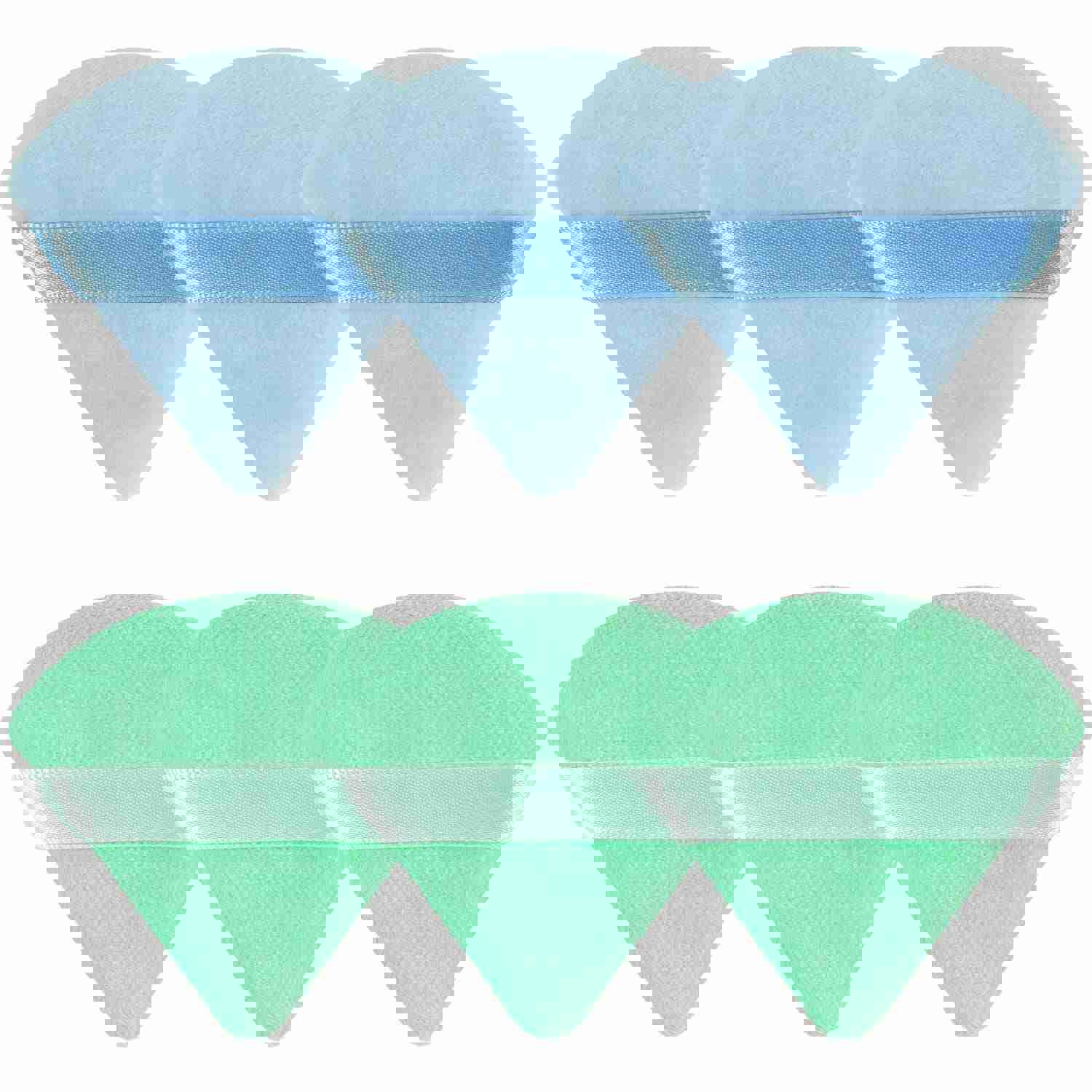 6 Pieces Soft Triangle Powder Puff for Makeup - Velour Cosmetic Sponge for Contouring and Under Eyes