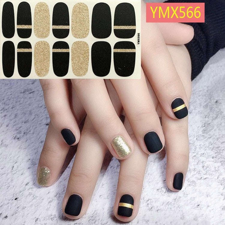 Christmas Style Nail Art Sticker - 14 Tips DIY Waterproof Full Cover Wraps Decal