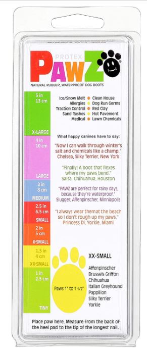 PawZ Dog Boots - Waterproof Snow Boots for Dogs (12 Pack)