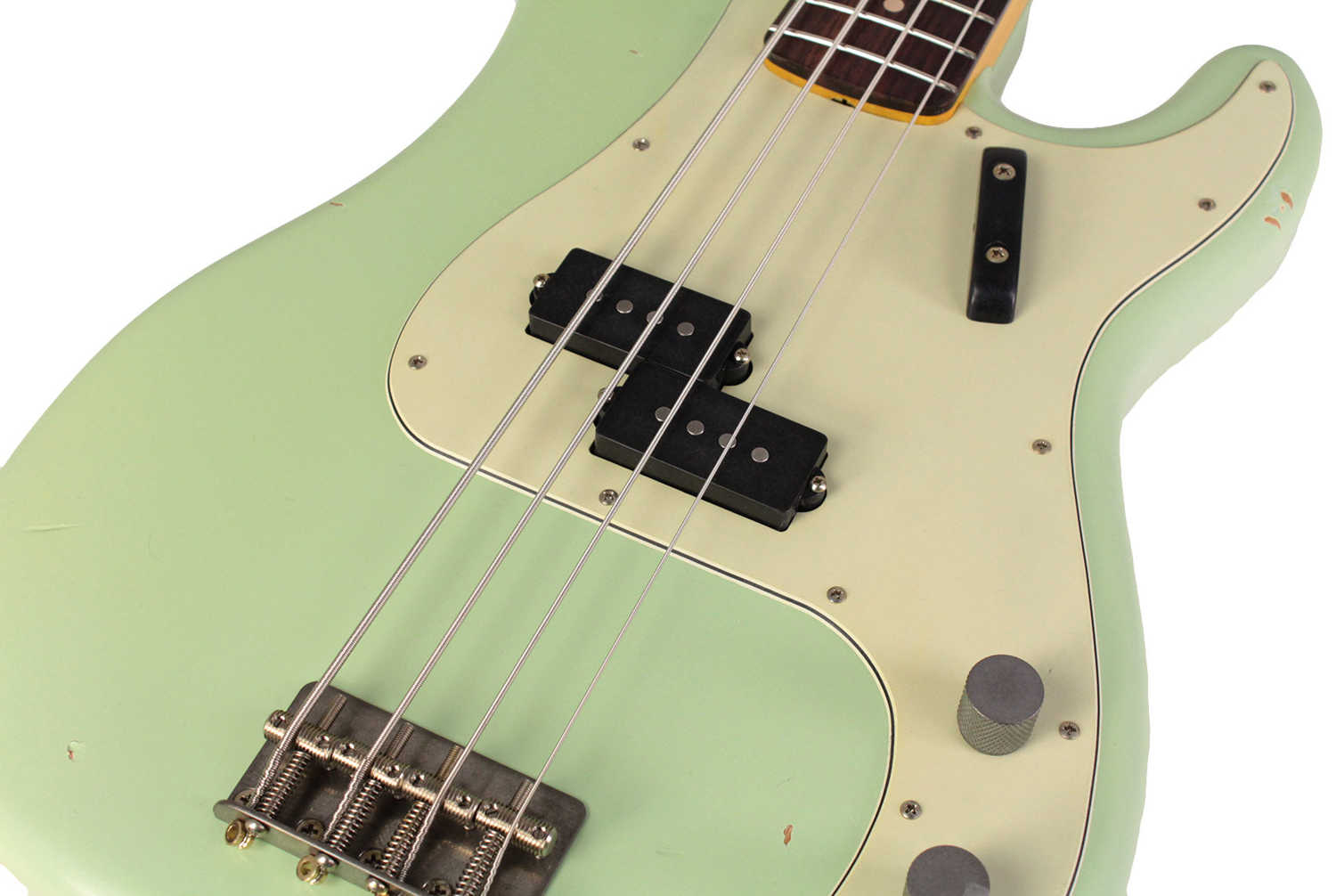 Nash PB-63 Bass Guitar, Surf Green, Light Aging