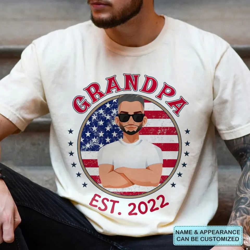 Personalized Custom T-shirt - 4th Of July, Fathers Day, Birthday Gift For Dad, Grandpa - Cool Dad Shirt