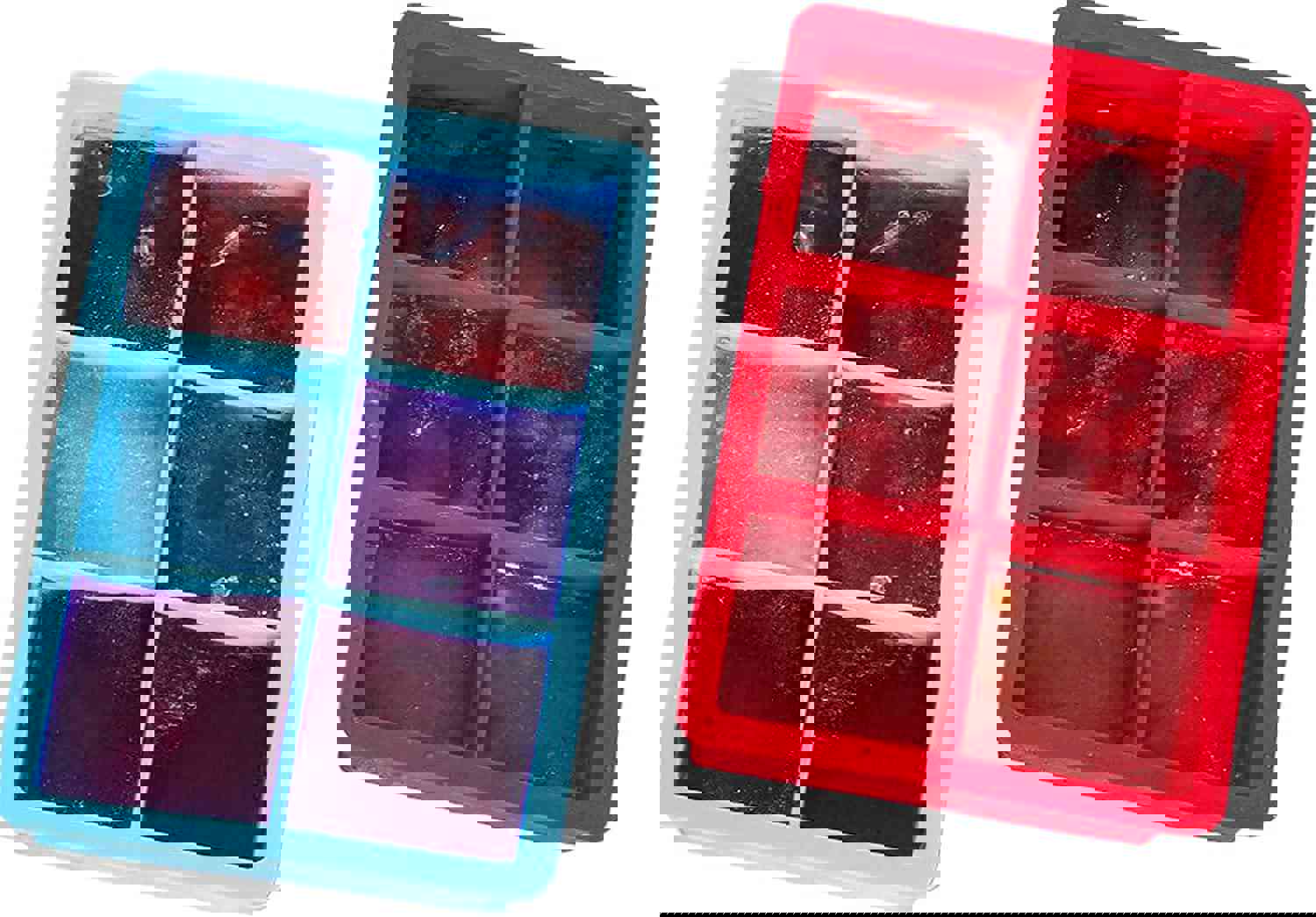 Adoric Life Ice Cube Tray, 2-Pack Large Silicone Ice Cube Makers for Whiskey and Cocktails