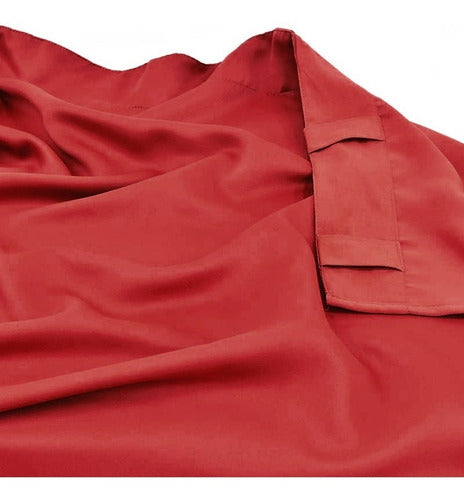 CATANIA RED BLACKOUT CURTAINS WINDOWS PANELS LONG 2 PCS